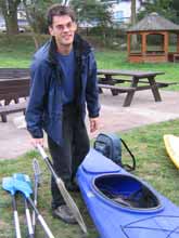 Matthias am Boot.