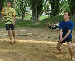 konzentrierte Ballannahme von Thomas B