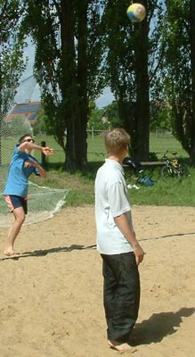 Florian U.beim Aufschlag