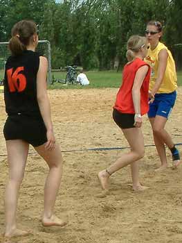 Seitenwechsel Peggy B., Luisa S. und Claudia S.