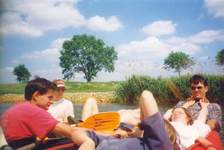 Pause beim Paddeln