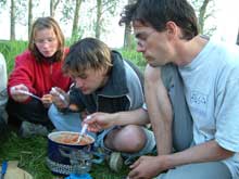 Jetzt gibts leckeres Abendessen, Spagetti a la Kittners.