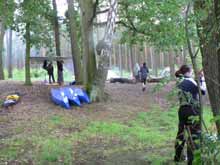 Unser Camp am Kr&uuml;pelsee mitten im Wald.