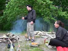 Hier hatten wir noch ein kleines Lagerfeuer.