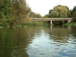 Blick stromabw&auml;rts zur Spreebr&uuml;cke in Neubr&uuml;ck