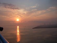 Sonnenaufgang &uuml;ber Rostock