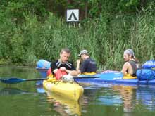 Steffen Z., Dennis W. und Christian B. wieder auf dem Wasser.