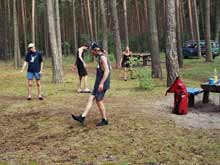 Vorbereitung des Zeltplatzes