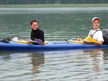 Nadine P. und Benjamin F. schon auf dem Wasser.